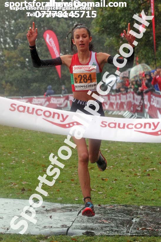 Womens under-17s, National Cross Country Relay Champs., Berry Hill Park, Mansfield.  Photo: David T. Hewitson/Sports for All Pics